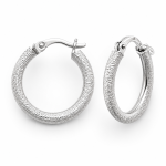 Серьги-конго с фактурной поверхностью — серебро 925, 4 г