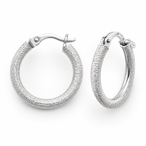 Серьги-конго с фактурной поверхностью — серебро 925, 4 г